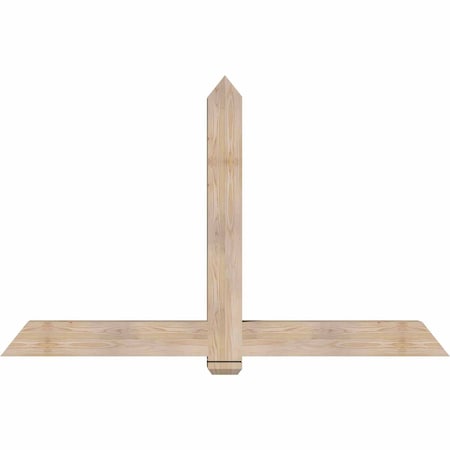 Ekena Millwork Eugene Smooth Timber Gable Bracket, Douglas Fir, 72"W x 45"H x 5 1/2"D x 5 1/2"F, 15/12 Pitch GBW072X45X0606EUG00SDF